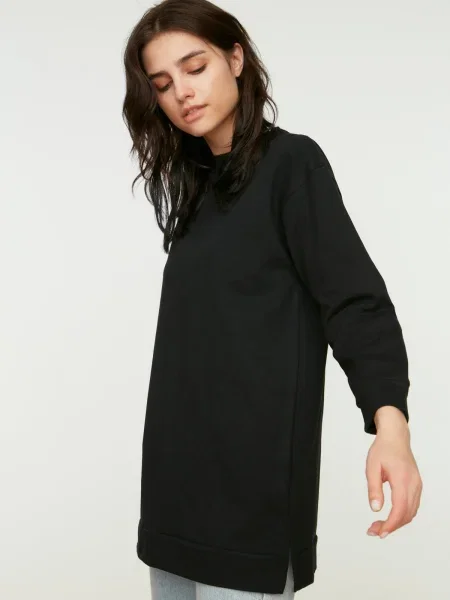Pulover Trendyol tricotate negru