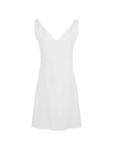 Rochie mini Chloé cu decolteu în V alb