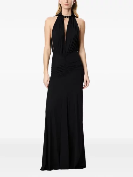 Rochie maxi Amazuìn asimetrică negru