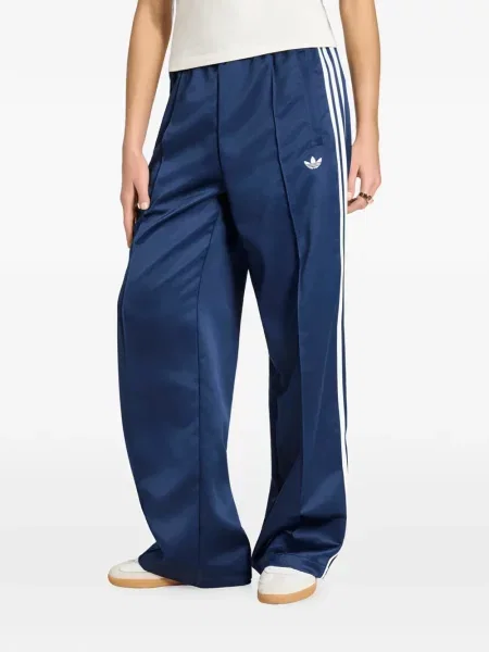Pantaloni Adidas din satin alergare albastru