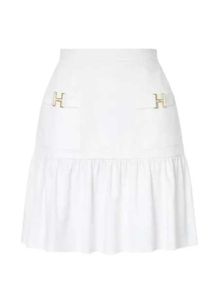 Spódnica mini Elisabetta Franchi z wysoką talią biała