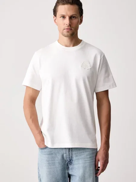 Lacoste tricou basic pentru bărbați din alb