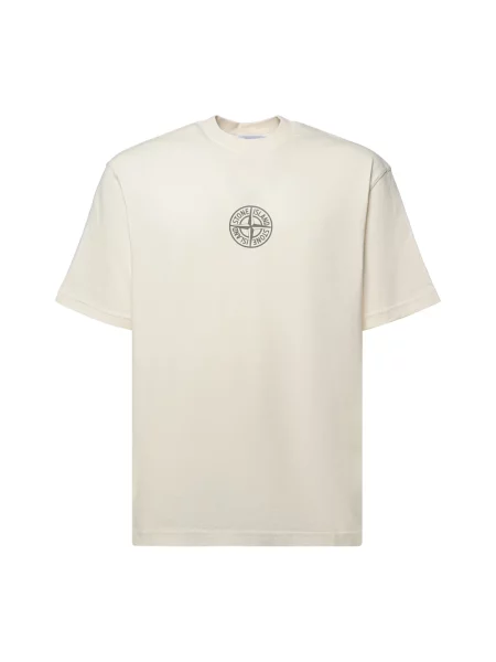 Koszulka Stone Island z nadrukiem beżowa