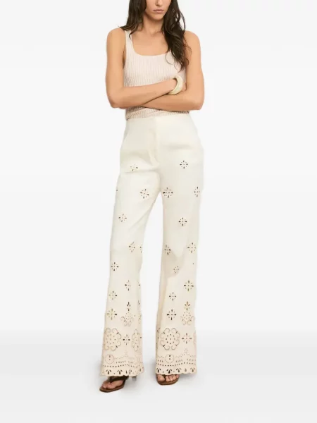Pantaloni Veronica Beard cu broderie