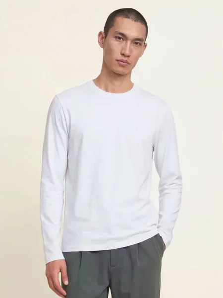 Calvin Klein Tričko S Dlouhým Rukávem Supima Interlock bílá