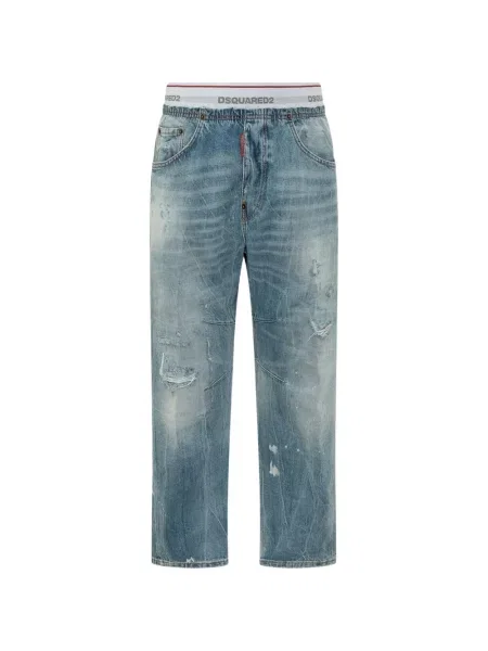 Blugi Dsquared2 zdrențuiți albastru