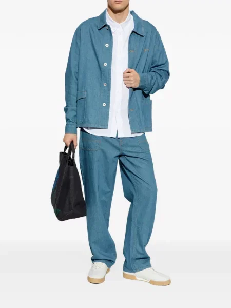 Geacă de blugi Kenzo cu broderie albastru