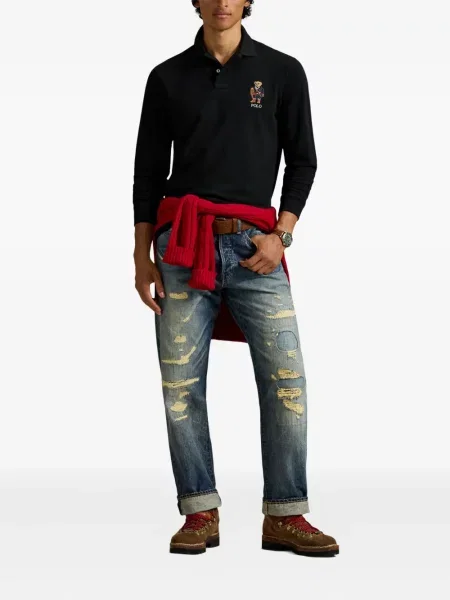 Μικρός κασκέτο Polo Ralph Lauren με χαμηλή μέση υφαίνω διαγωνίως πράσινο