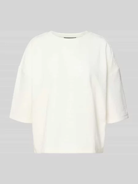 Oversized t-shirt z okrągłym dekoltem model Ucherry' Someday biała