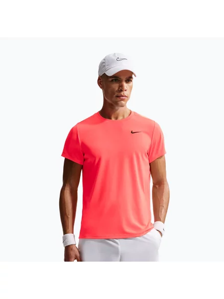 Tricou de tenis pentru bărbați Nike Court Dri-Fit Victory hot lava/black negru