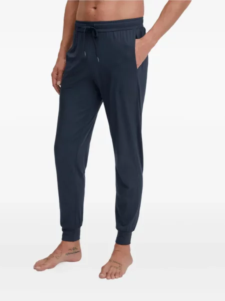 Pantaloni Calida alergare cu cordon albastru