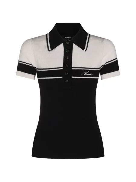 Tricou polo Amiri tricotate negru