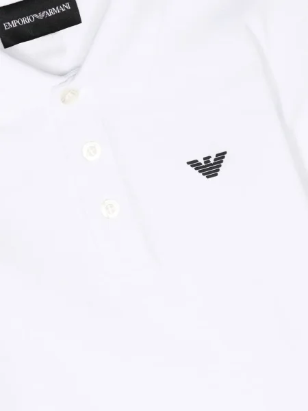 Koszulka polo dziecięca Emporio Armani biała