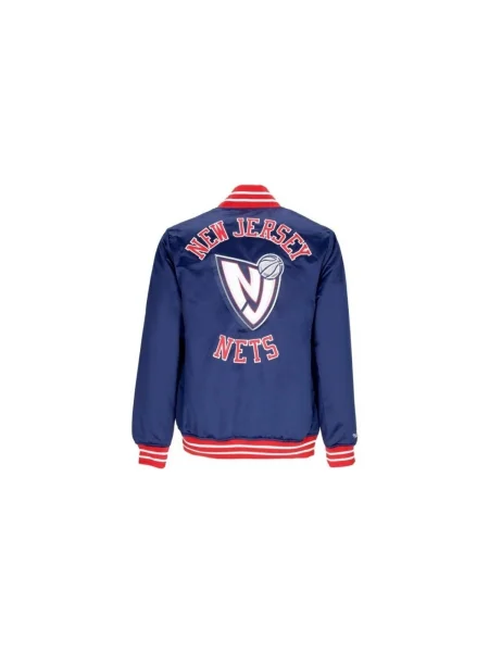 Geacă Mitchell & Ness din satin albastru