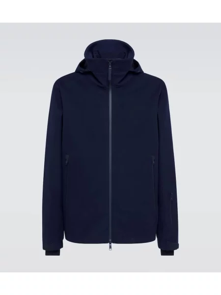 Jeździć na nartach kurtka narciarska Zegna z kaszmiru niebieska