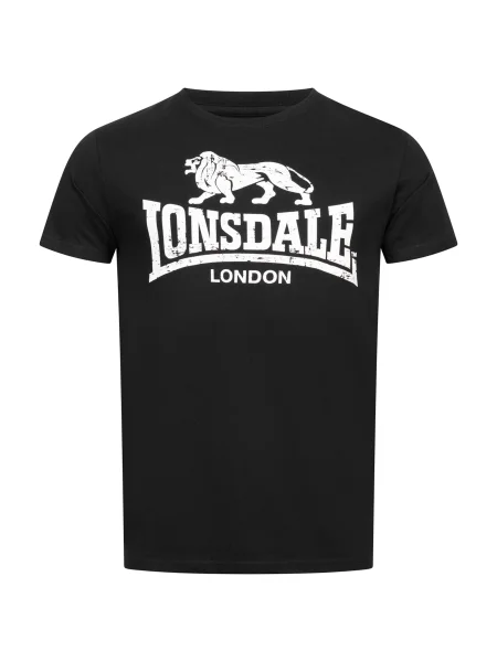 LONSDALE Tricou / alb negru