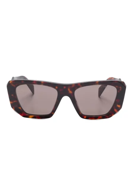 Ochelari de soare Prada Eyewear cu imprimeu geometric maro
