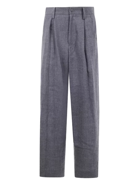 Pantaloni Y's de lână plisate gri