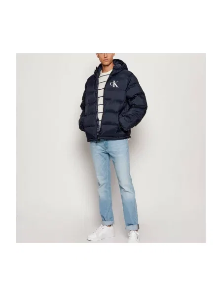 Geacă de blugi Calvin Klein Jeans albastru