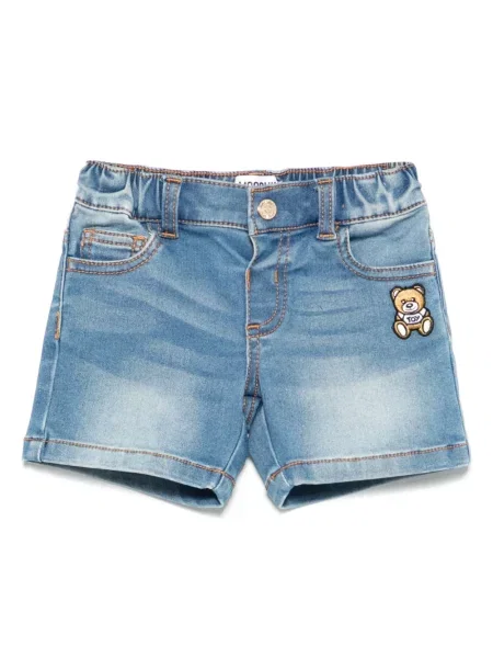 Szorty jeansowe dziecięce Moschino niebieskie