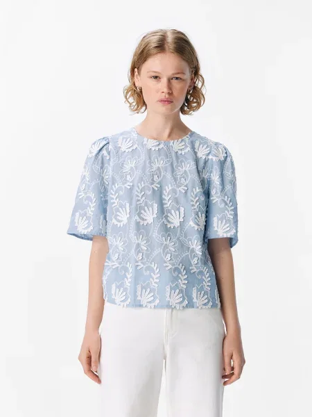 OBJECT Bluza MYA svetlo modra bela