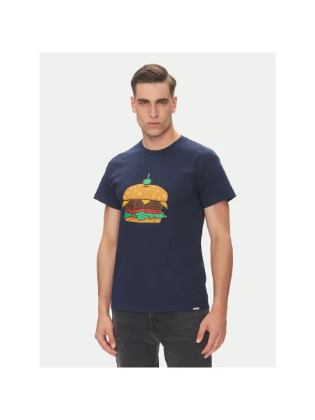 Etnies Majica Burger Mornarsko Regular Fit modra
