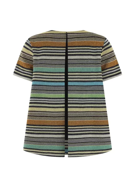 Ριγέ ασύμμετρη μπλούζα Missoni μαύρο