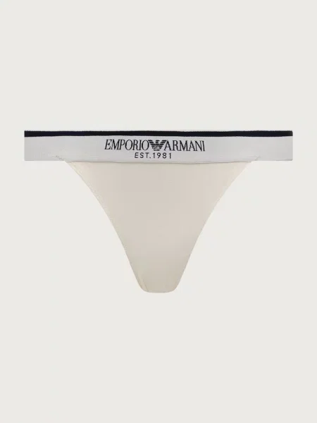 Emporio Armani Underwear tangá dámske s elastanom béžová