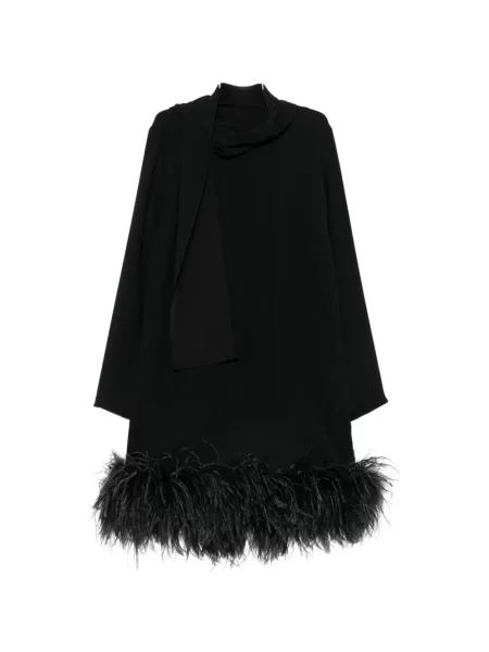 Rochie mini P.a.r.o.s.h. cu pene negru