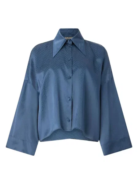 Cămașă Roberto Cavalli cu imagine albastru