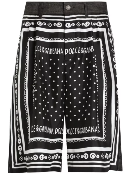 Pantaloni scurți Dolce & Gabbana cu imagine negru
