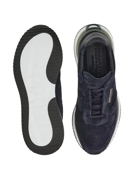 Sneakerși Ferragamo din piele de căprioară albastru