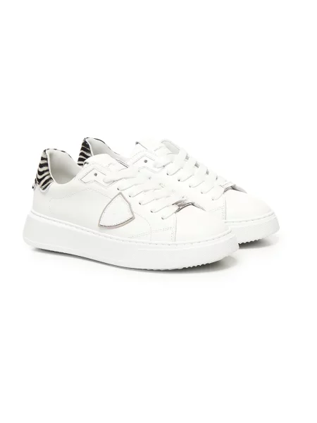 Sneakersy Philippe Model z nadrukiem w zebrę białe
