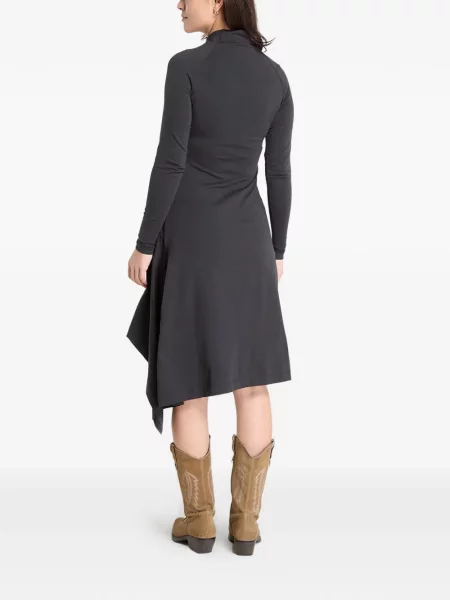 Rochie Desigual cu model floral cu imagine asimetrică negru