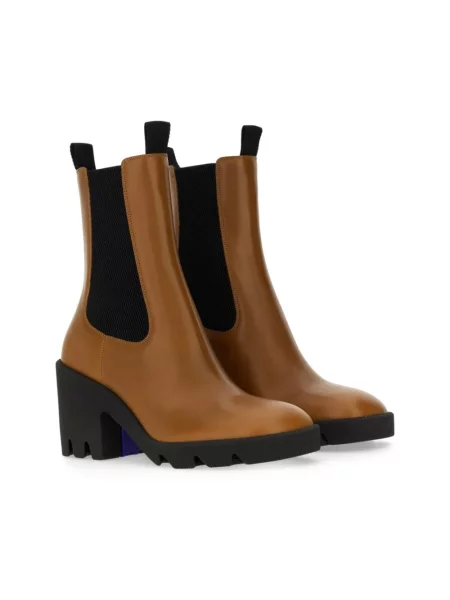 Sztyblety Burberry skórzane brązowe