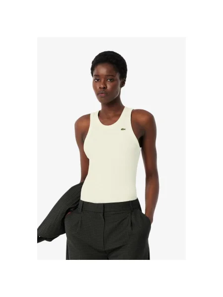 Îmbracaminte Lacoste SLIM FIT COTTON TANK TOP alb