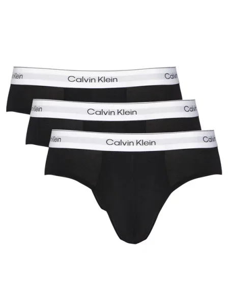 Slipy z elastycznym pasem z logo w zestawie 3 szt. Calvin Klein Underwear czarne