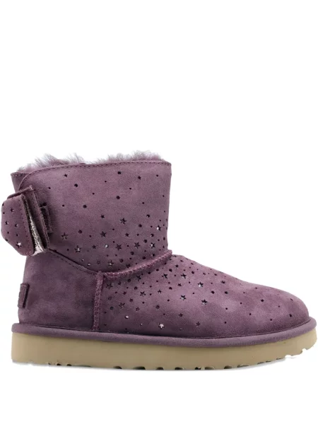 Botine Ugg cu funde clasici violet