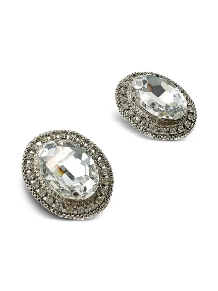 Обеци Jennifer Gibson Jewellery с кристали сребристо