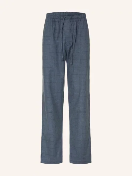 Zimmerli Pyžamové Kalhoty Cozy Flannell Z Flanelu tmavě modrá / tmavě šedá