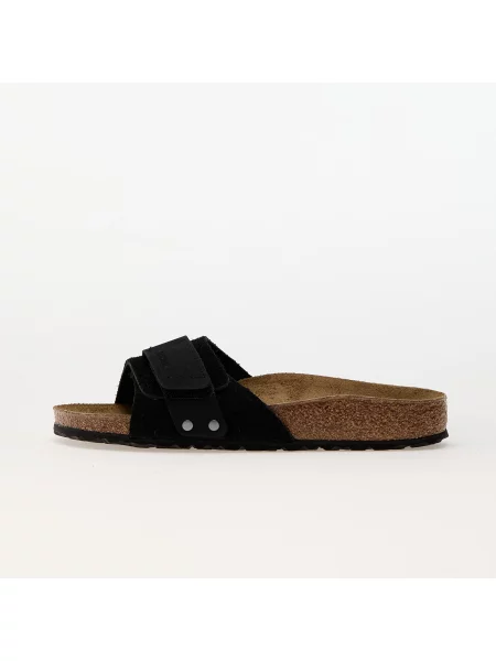 Sneakerși Birkenstock din piele de căprioară negru