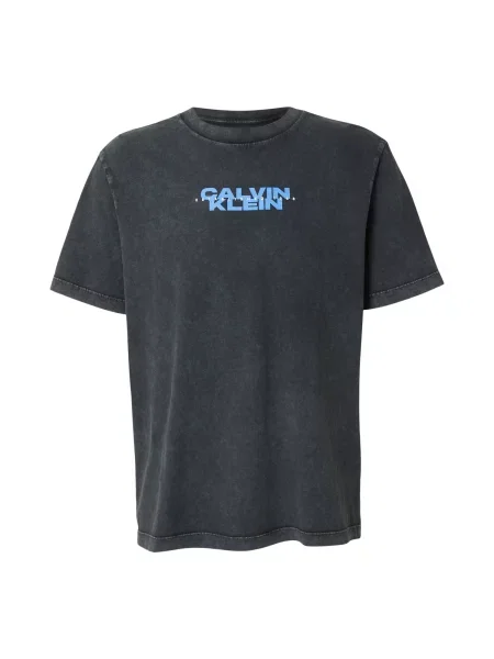 Calvin Klein Jeans Tricou albastru deschis negru