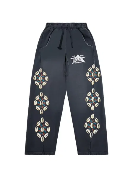 Pantaloni Barriers cu imagine alergare gri