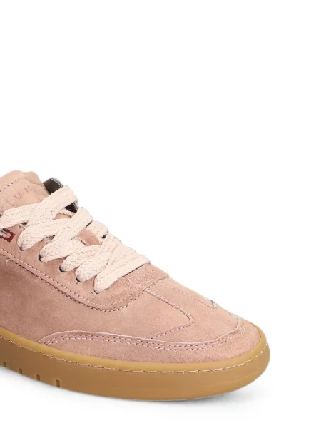Sneakerși Piumha Studio din piele de căprioară roz