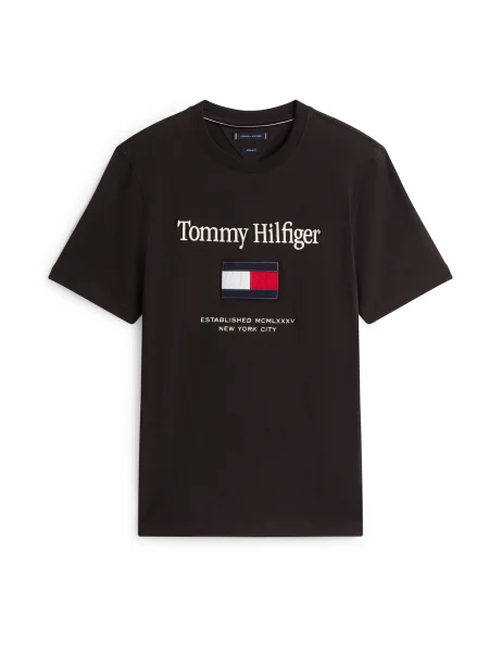 TOMMY HILFIGER Póló tengerészkék / piros / fekete fehér