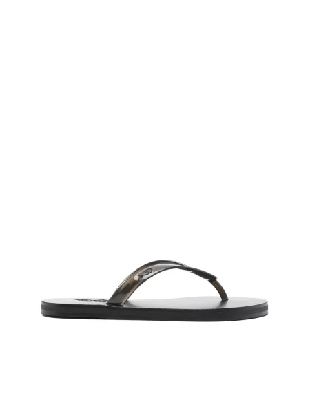 Sandały Ancient Greek Sandals z okrągłym noskiem z paskiem czarne