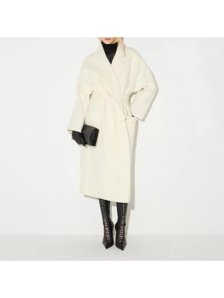 Płaszcz Elisabetta Franchi wełniany beżowy