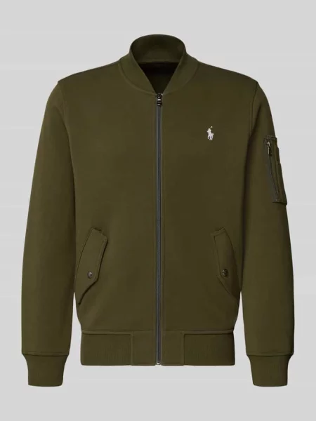 Bluza rozpinana o kroju regular fit z mieszanki bawełny Polo Ralph Lauren oliwkowa