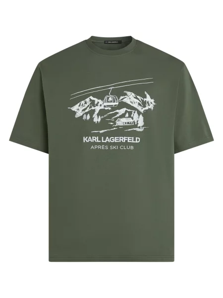 Karl Lagerfeld Tricou Après Ski Club oliv alb