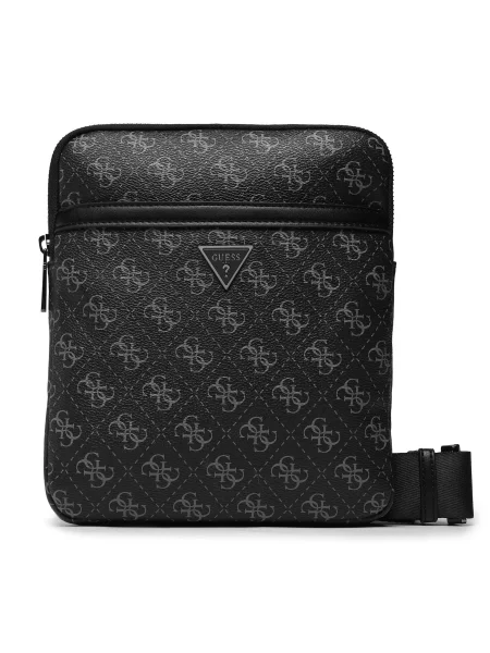 GUESS Torba za čez ramo Vezzola antracit črna